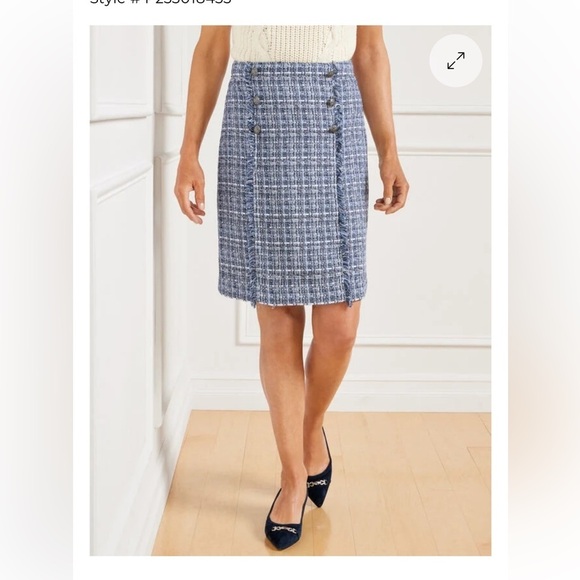 NWT Talbots Americana Tweed A- Line Skirt - Picture 2 of 10